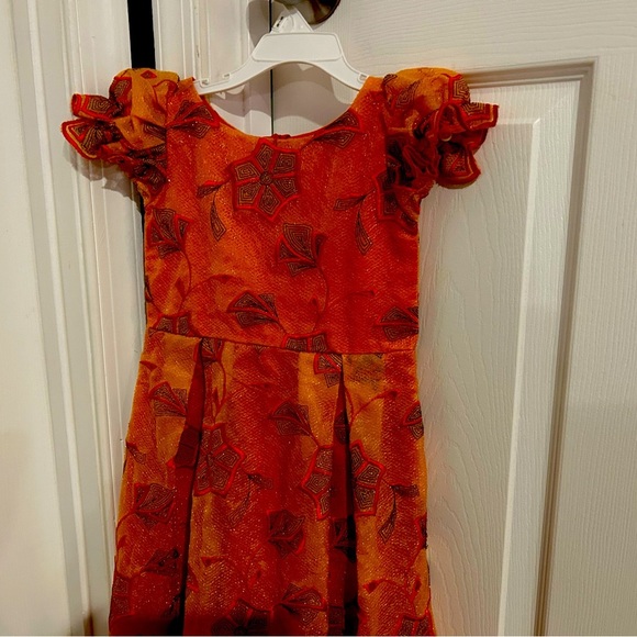 VTG African Nigerian French Lace Embroidered Dress Girl - Picture 3 of 7